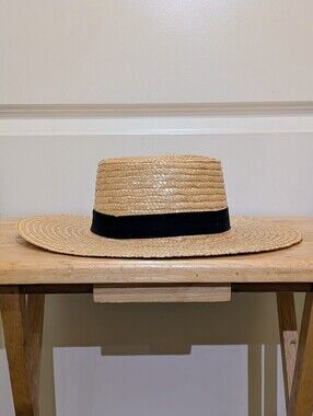 GUC Arizona Auxiliary S/M 100% Straw Wide Brim Beach Hat